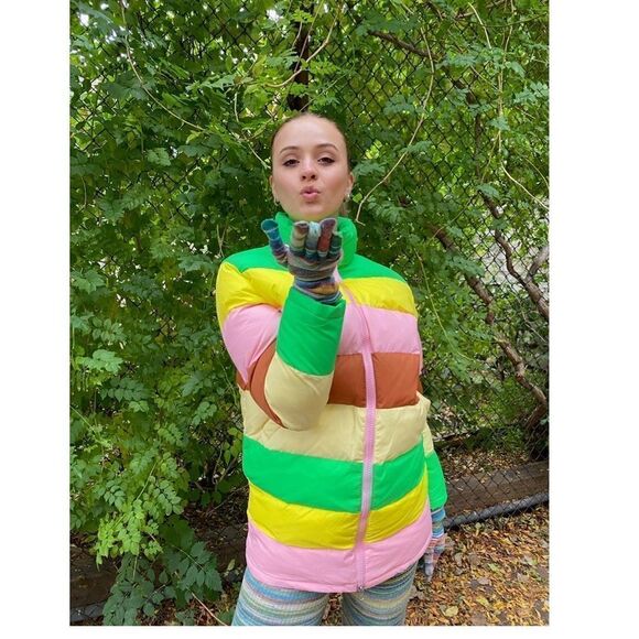 RACHEL ANTONOFF Terry Puffer in Colorblock - Picture 3 of 12